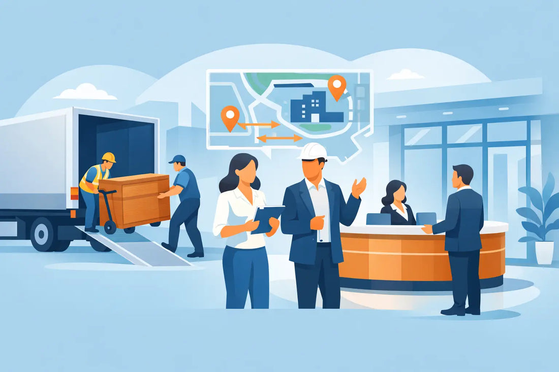 Reception Desk Delivery and Site Access Plans