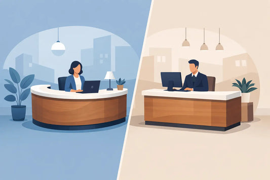 Curved Versus Straight Reception Desks Compared