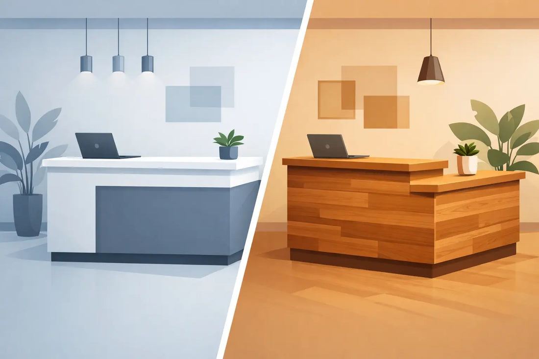 Laminate Versus Timber Reception Counters