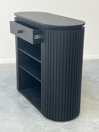 1.2m Long Reception Counter - Slatted Design