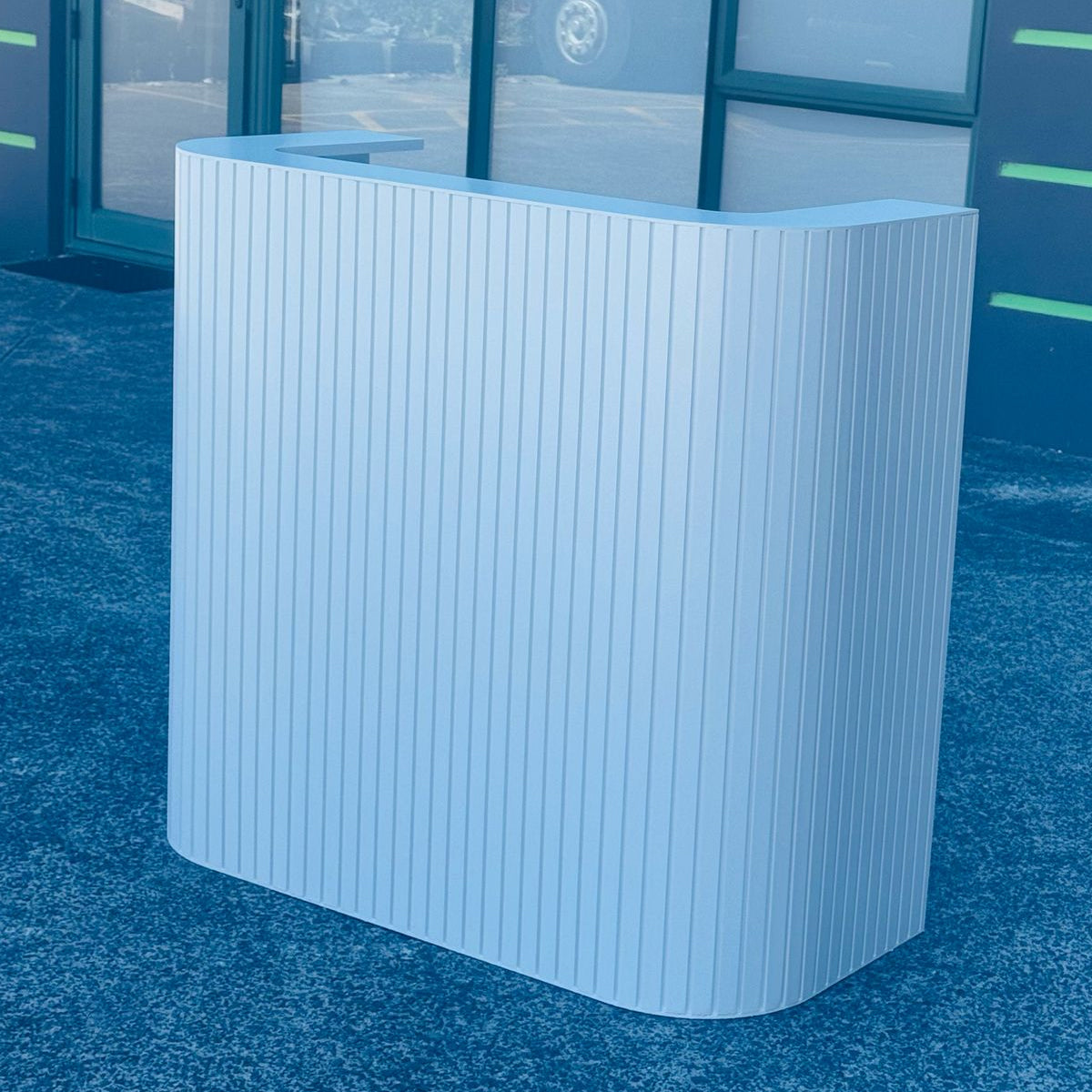 1.1m Reception Desk- Slatted