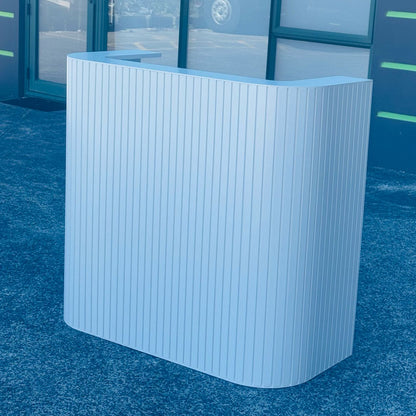 1.1m Reception Desk- Slatted